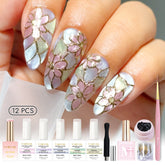 Trendy Nail Design Kit - No.15 Flower Stained Glass Window